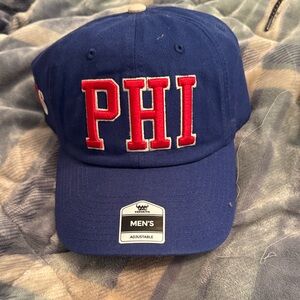 Fanatics Blue Cap with Red PHI Embroidery 76ers new